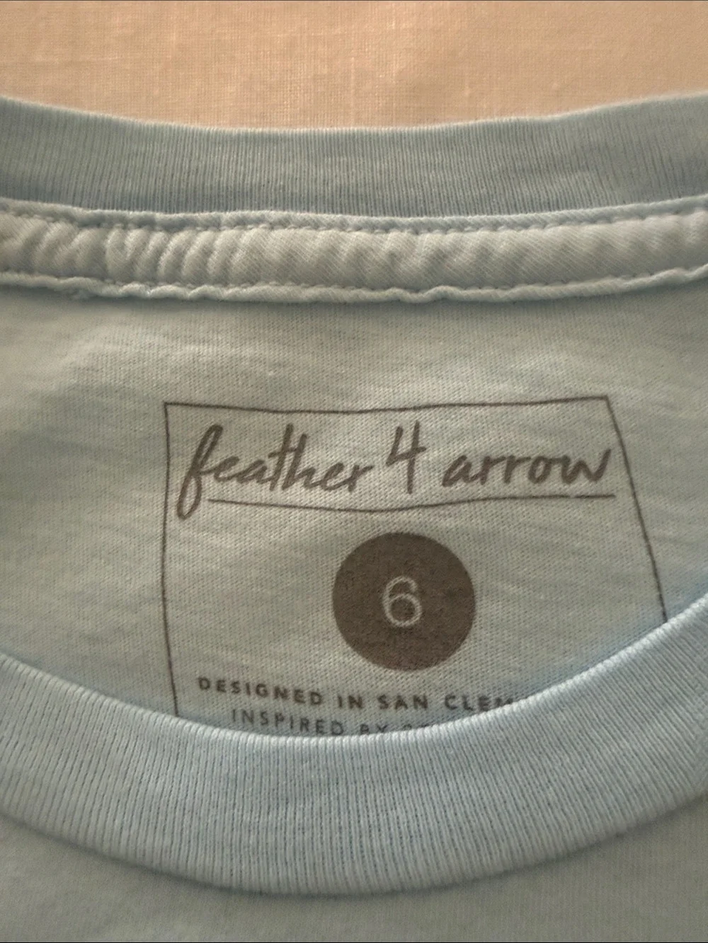 Feather 4 Arrow Cotton 3 pc Set - Aqua 2 Tees & Striped Shorts sz 6 and 5